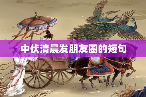 中伏清晨发朋友圈的短句