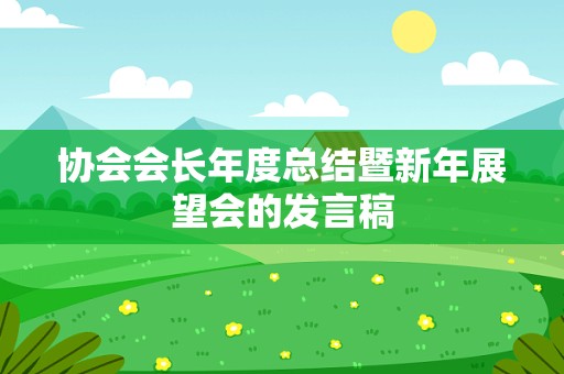 协会会长年度总结暨新年展望会的发言稿