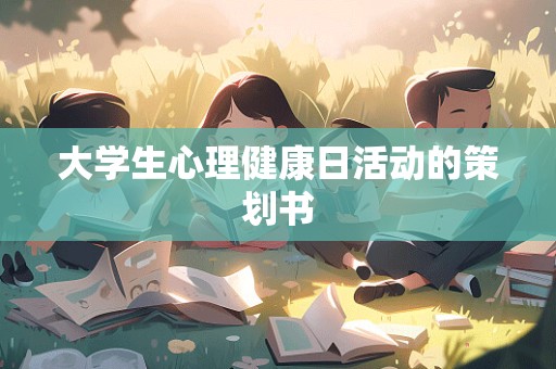 大学生心理健康日活动的策划书