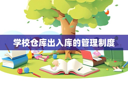 学校仓库出入库的管理制度