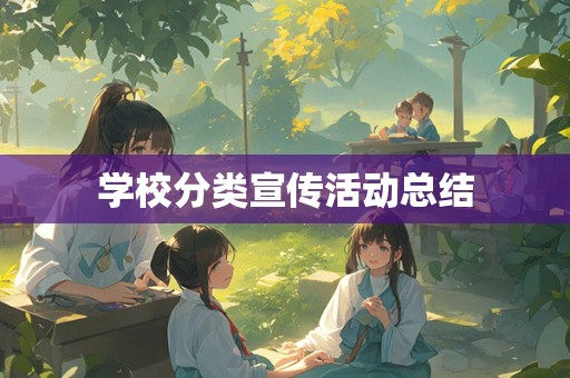 学校分类宣传活动总结