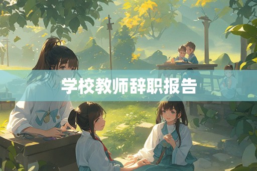 学校教师辞职报告