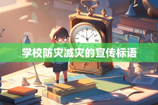 学校防灾减灾的宣传标语