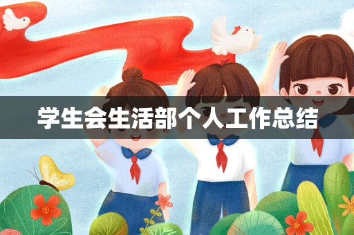 学生会生活部个人工作总结