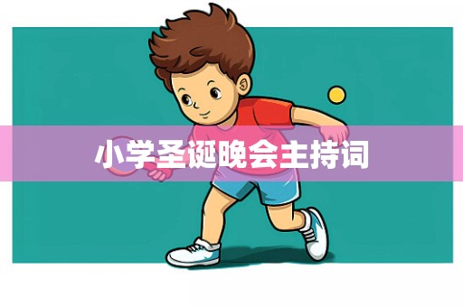 小学圣诞晚会主持词