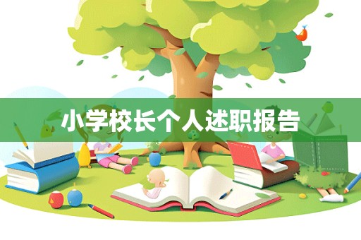 小学校长个人述职报告