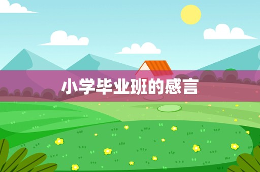 小学毕业班的感言