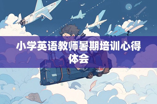 小学英语教师暑期培训心得体会