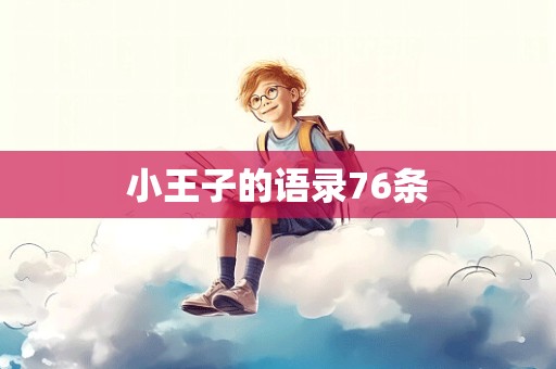 小王子的语录76条