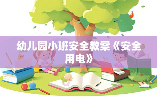 幼儿园小班安全教案《安全用电》