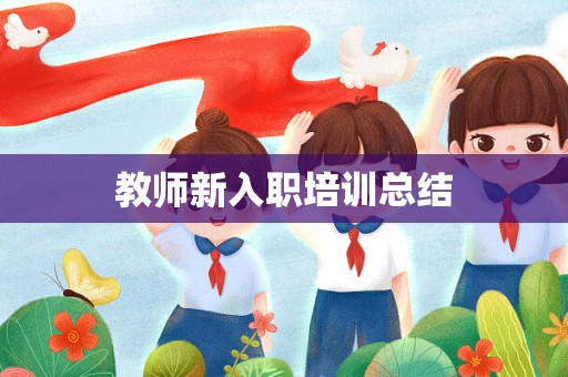 教师新入职培训总结