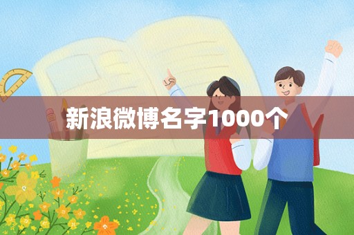 新浪微博名字1000个