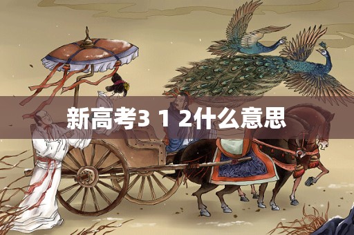 新高考3+1+2什么意思