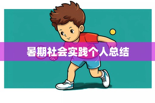 暑期社会实践个人总结