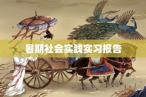 暑期社会实践实习报告