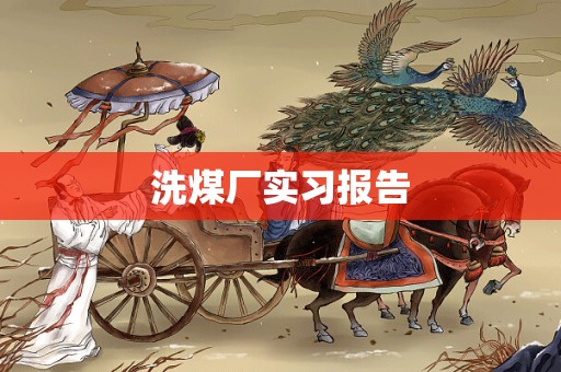 洗煤厂实习报告