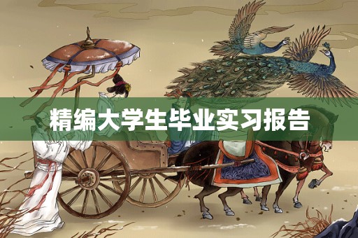 精编大学生毕业实习报告