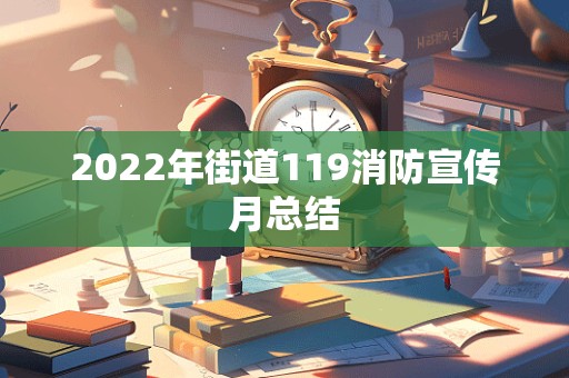 2022年街道119消防宣传月总结