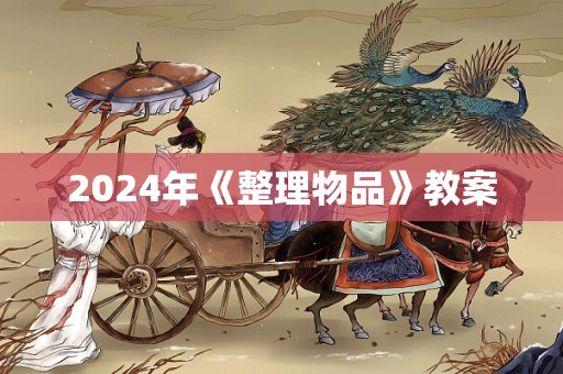 2024年《整理物品》教案