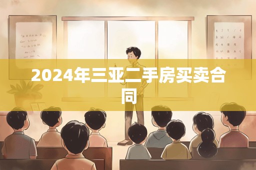 2024年三亚二手房买卖合同