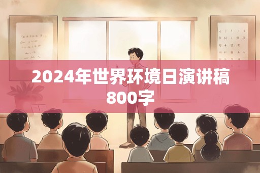 2024年世界环境日演讲稿800字