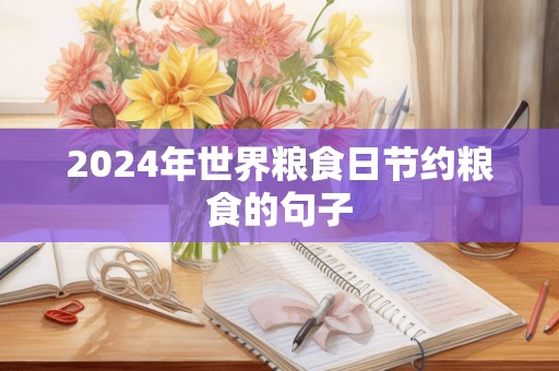 2024年世界粮食日节约粮食的句子