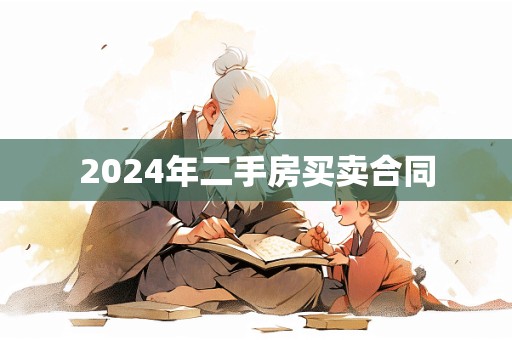 2024年二手房买卖合同