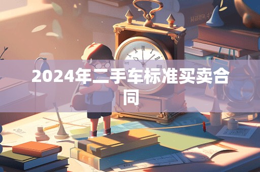 2024年二手车标准买卖合同