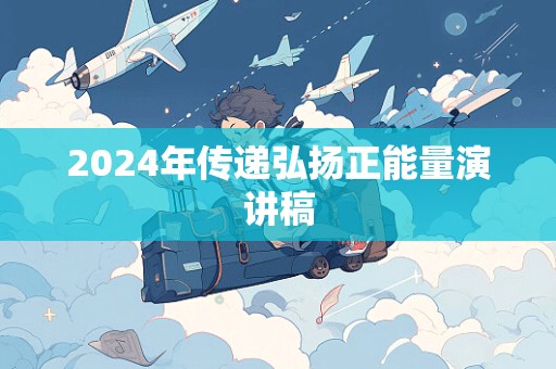 2024年传递弘扬正能量演讲稿