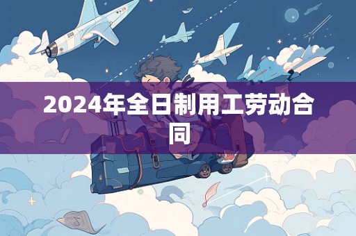 2024年全日制用工劳动合同