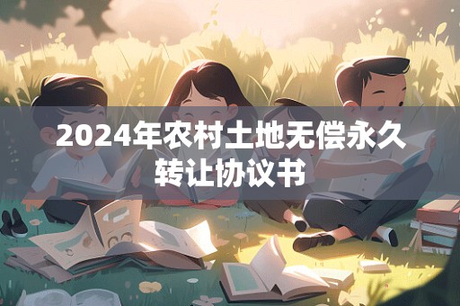 2024年农村土地无偿永久转让协议书