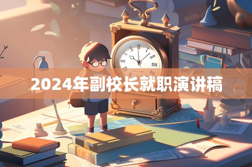 2024年副校长就职演讲稿