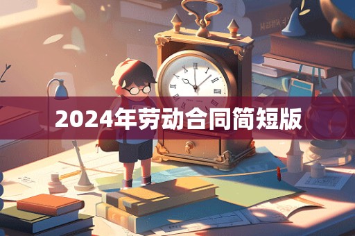 2024年劳动合同简短版