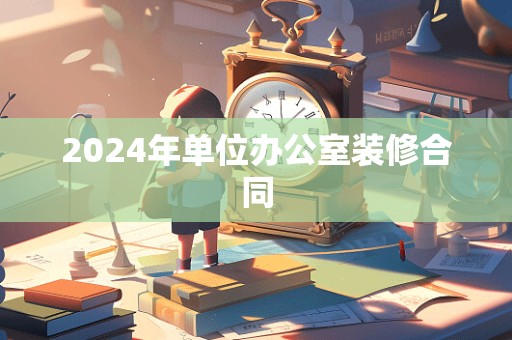 2024年单位办公室装修合同