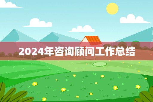 2024年咨询顾问工作总结