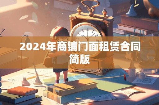 2024年商铺门面租赁合同简版