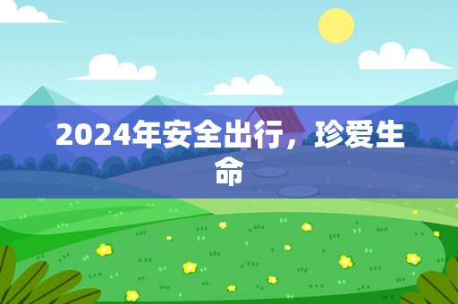 2024年安全出行，珍爱生命