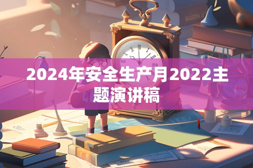 2024年安全生产月2022主题演讲稿