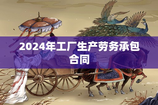 2024年工厂生产劳务承包合同