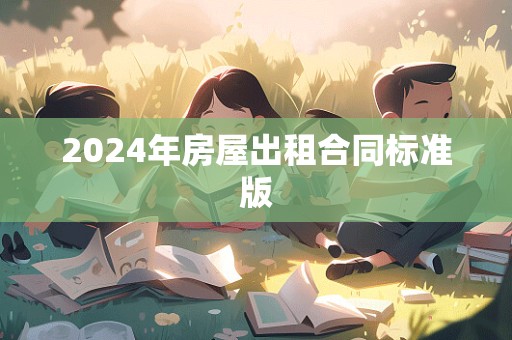 2024年房屋出租合同标准版