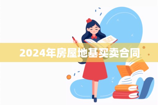 2024年房屋地基买卖合同