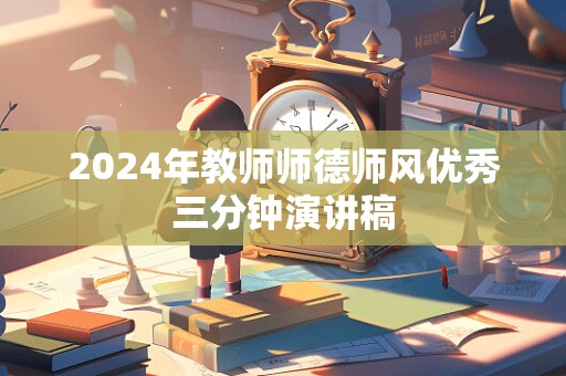 2024年教师师德师风优秀三分钟演讲稿