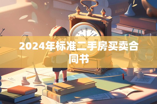 2024年标准二手房买卖合同书