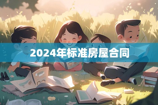 2024年标准房屋合同