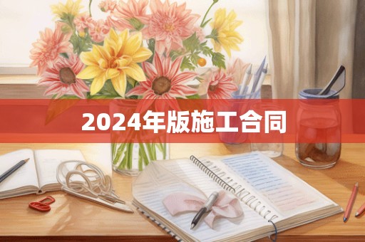 2024年版施工合同