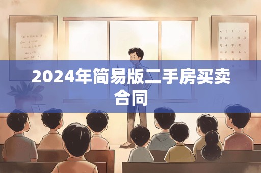 2024年简易版二手房买卖合同