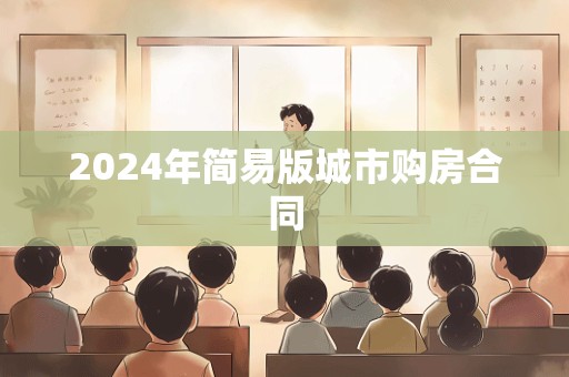 2024年简易版城市购房合同