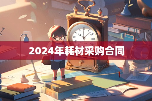 2024年耗材采购合同