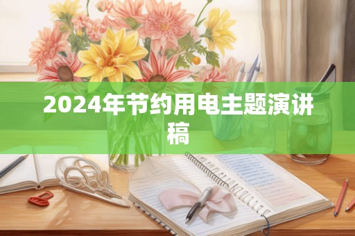 2024年节约用电主题演讲稿