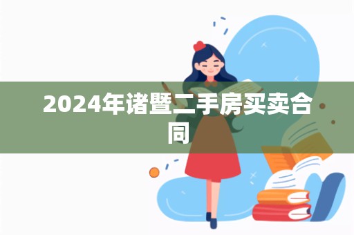 2024年诸暨二手房买卖合同